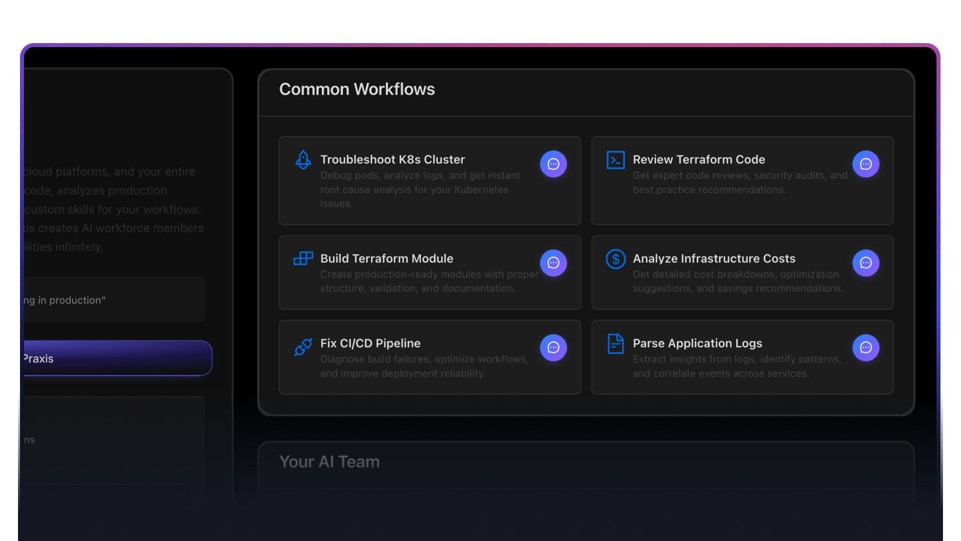 Troubleshoot feature
